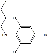 4-bromo-N-butyl-2,6-dichloroaniline 结构式