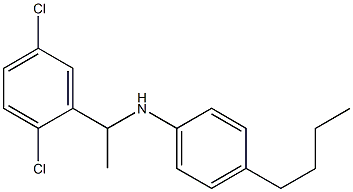 4-butyl-N-[1-(2,5-dichlorophenyl)ethyl]aniline 结构式