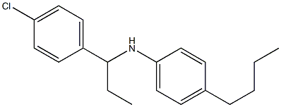 4-butyl-N-[1-(4-chlorophenyl)propyl]aniline 结构式