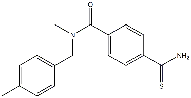 4-carbamothioyl-N-methyl-N-[(4-methylphenyl)methyl]benzamide 结构式