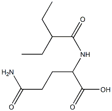 4-carbamoyl-2-(2-ethylbutanamido)butanoic acid 结构式