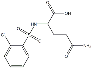 4-carbamoyl-2-[(2-chlorobenzene)sulfonamido]butanoic acid 结构式