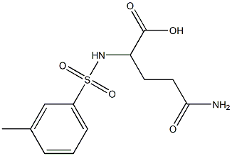 4-carbamoyl-2-[(3-methylbenzene)sulfonamido]butanoic acid 结构式