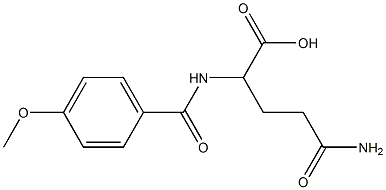 4-carbamoyl-2-[(4-methoxyphenyl)formamido]butanoic acid 结构式