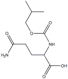 4-carbamoyl-2-{[(2-methylpropoxy)carbonyl]amino}butanoic acid 结构式