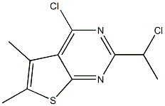 4-chloro-2-(1-chloroethyl)-5,6-dimethylthieno[2,3-d]pyrimidine 结构式