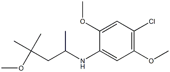 4-chloro-2,5-dimethoxy-N-(4-methoxy-4-methylpentan-2-yl)aniline 结构式