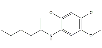 4-chloro-2,5-dimethoxy-N-(5-methylhexan-2-yl)aniline 结构式