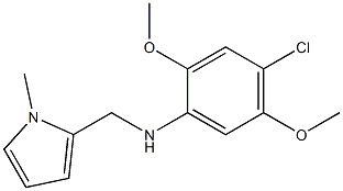 4-chloro-2,5-dimethoxy-N-[(1-methyl-1H-pyrrol-2-yl)methyl]aniline 结构式