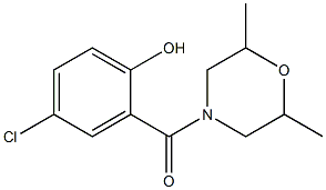 4-chloro-2-[(2,6-dimethylmorpholin-4-yl)carbonyl]phenol 结构式