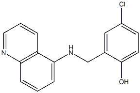 4-chloro-2-[(quinolin-5-ylamino)methyl]phenol 结构式