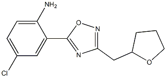 4-chloro-2-[3-(oxolan-2-ylmethyl)-1,2,4-oxadiazol-5-yl]aniline 结构式