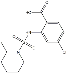 4-chloro-2-{[(2-methylpiperidine-1-)sulfonyl]amino}benzoic acid 结构式