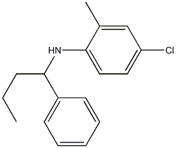 4-chloro-2-methyl-N-(1-phenylbutyl)aniline 结构式