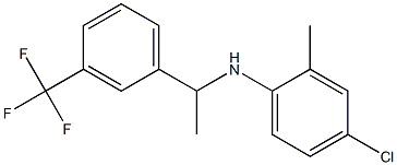 4-chloro-2-methyl-N-{1-[3-(trifluoromethyl)phenyl]ethyl}aniline 结构式