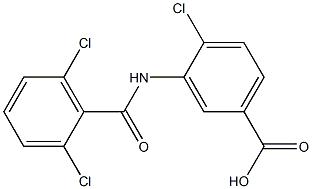 4-chloro-3-[(2,6-dichlorobenzene)amido]benzoic acid 结构式