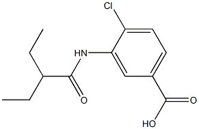 4-chloro-3-[(2-ethylbutanoyl)amino]benzoic acid 结构式