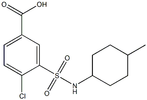 4-chloro-3-[(4-methylcyclohexyl)sulfamoyl]benzoic acid 结构式