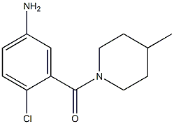 4-chloro-3-[(4-methylpiperidin-1-yl)carbonyl]aniline 结构式