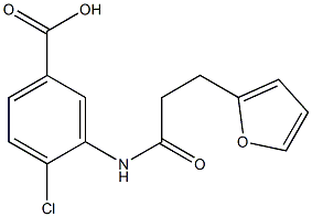 4-chloro-3-[3-(furan-2-yl)propanamido]benzoic acid 结构式