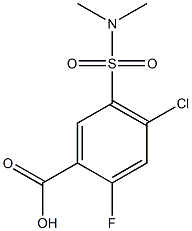 4-chloro-5-[(dimethylamino)sulfonyl]-2-fluorobenzoic acid 结构式