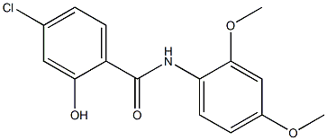 4-chloro-N-(2,4-dimethoxyphenyl)-2-hydroxybenzamide 结构式