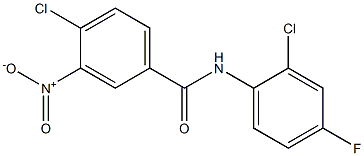 4-chloro-N-(2-chloro-4-fluorophenyl)-3-nitrobenzamide 结构式
