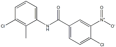 4-chloro-N-(3-chloro-2-methylphenyl)-3-nitrobenzamide 结构式