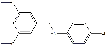 4-chloro-N-[(3,5-dimethoxyphenyl)methyl]aniline 结构式