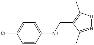 4-chloro-N-[(3,5-dimethyl-1,2-oxazol-4-yl)methyl]aniline 结构式