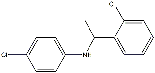4-chloro-N-[1-(2-chlorophenyl)ethyl]aniline 结构式