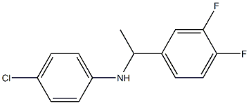 4-chloro-N-[1-(3,4-difluorophenyl)ethyl]aniline 结构式