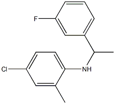 4-chloro-N-[1-(3-fluorophenyl)ethyl]-2-methylaniline 结构式