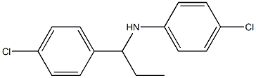 4-chloro-N-[1-(4-chlorophenyl)propyl]aniline 结构式