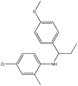 4-chloro-N-[1-(4-methoxyphenyl)propyl]-2-methylaniline 结构式