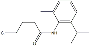 4-chloro-N-[2-methyl-6-(propan-2-yl)phenyl]butanamide 结构式