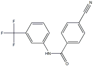4-cyano-N-[3-(trifluoromethyl)phenyl]benzamide 结构式
