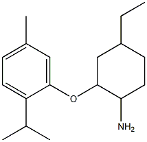 4-ethyl-2-[5-methyl-2-(propan-2-yl)phenoxy]cyclohexan-1-amine 结构式