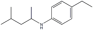 4-ethyl-N-(4-methylpentan-2-yl)aniline 结构式