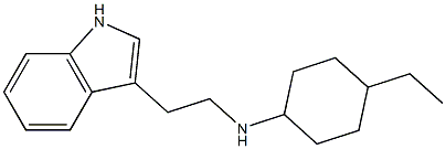 4-ethyl-N-[2-(1H-indol-3-yl)ethyl]cyclohexan-1-amine 结构式