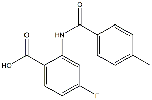 4-fluoro-2-[(4-methylbenzene)amido]benzoic acid 结构式