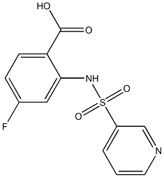 4-fluoro-2-[(pyridin-3-ylsulfonyl)amino]benzoic acid 结构式