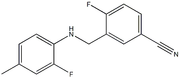 4-fluoro-3-{[(2-fluoro-4-methylphenyl)amino]methyl}benzonitrile 结构式