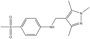 4-methanesulfonyl-N-[(1,3,5-trimethyl-1H-pyrazol-4-yl)methyl]aniline 结构式