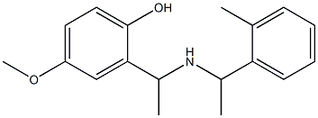 4-methoxy-2-(1-{[1-(2-methylphenyl)ethyl]amino}ethyl)phenol 结构式