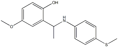 4-methoxy-2-(1-{[4-(methylsulfanyl)phenyl]amino}ethyl)phenol 结构式