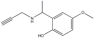 4-methoxy-2-[1-(prop-2-yn-1-ylamino)ethyl]phenol 结构式