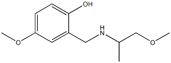 4-methoxy-2-{[(1-methoxypropan-2-yl)amino]methyl}phenol 结构式