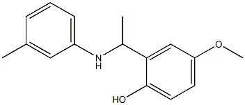 4-methoxy-2-{1-[(3-methylphenyl)amino]ethyl}phenol 结构式