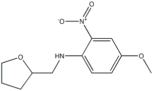 4-methoxy-2-nitro-N-(oxolan-2-ylmethyl)aniline 结构式